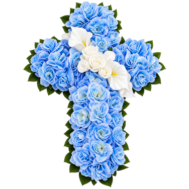Silk Cross Flowers | Cemetery Flowers